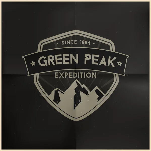 Grön peak expedition — Stock vektor