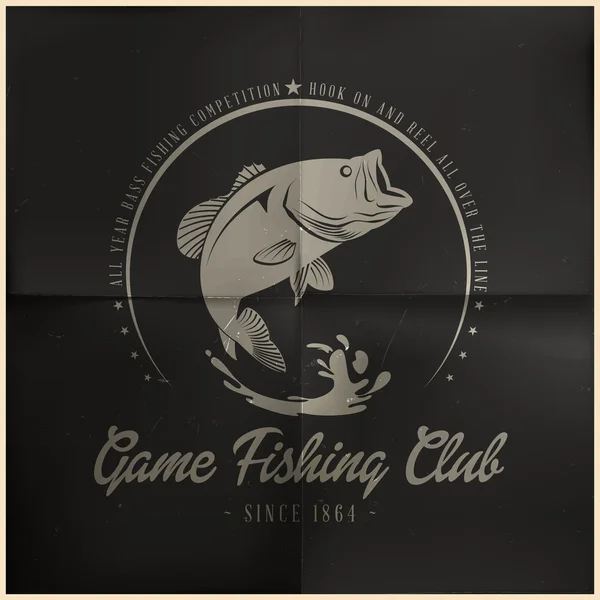 Juego Club de pesca — Archivo Imágenes Vectoriales