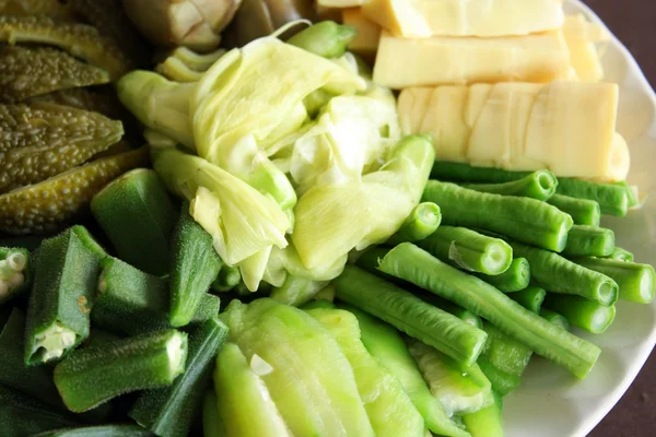 Питание с овощами — стоковое фото