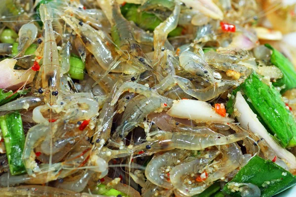 Alive shrimp salad — Stock Photo, Image