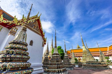 Bangkok, Tayland Wat Pho genel tapınağında Tay mimari.