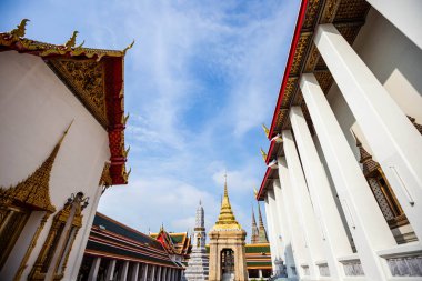Bangkok, Tayland Wat Pho genel tapınağında Tay mimari.