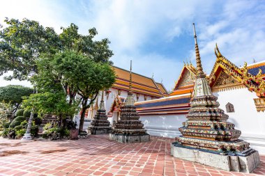 Bangkok, Tayland Wat Pho genel tapınağında Tay mimari.