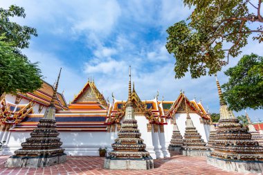 Bangkok, Tayland Wat Pho genel tapınağında Tay mimari.