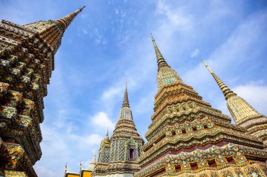 Bangkok, Tayland Wat Pho genel tapınağında Tay mimari.