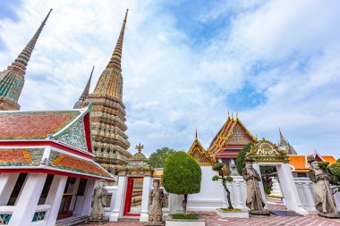 Bangkok, Tayland Wat Pho genel tapınağında Tay mimari.