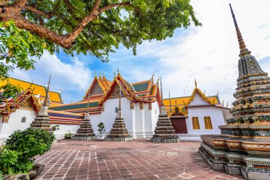 Bangkok, Tayland Wat Pho genel tapınağında Tay mimari.
