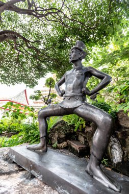 Thai hermit exercise Wat Pho, Thailand