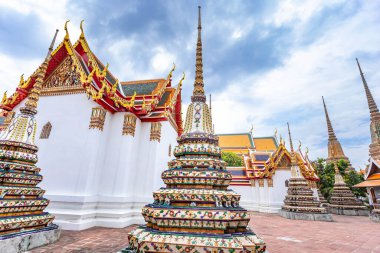 Bangkok, Tayland Wat Pho genel tapınağında Tay mimari.