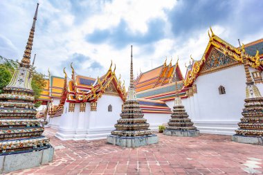 Bangkok, Tayland Wat Pho genel tapınağında Tay mimari.