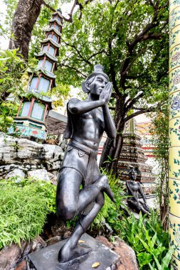 Thai hermit exercise Wat Pho, Thailand