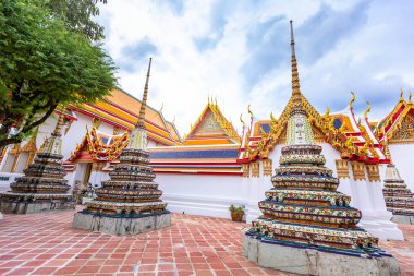 Bangkok, Tayland Wat Pho genel tapınağında Tay mimari.