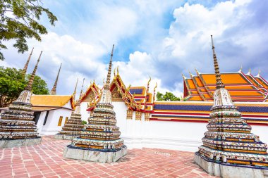 Bangkok, Tayland Wat Pho genel tapınağında Tay mimari.