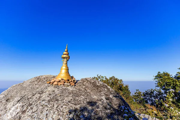 Golden pagoda View point , Cliff pha na rai , Khao Luang Ramkhamhaeng National Park Sukhothai Thailand