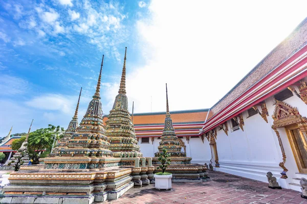 Architettura Thailandese Wat Pho Tempio Pubblico Bangkok Thailandia — Foto Stock