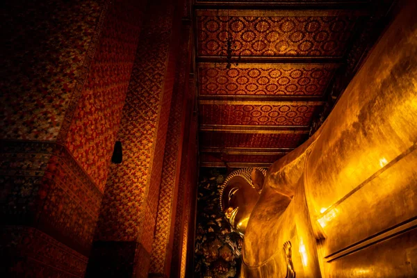 Buddha Statue Symbol Wat Pho Public Temple Bangkok Thailand — Stock Photo, Image