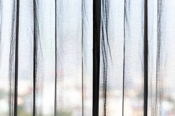 Some Curtains Were Hung Windows — Stok fotoğraf