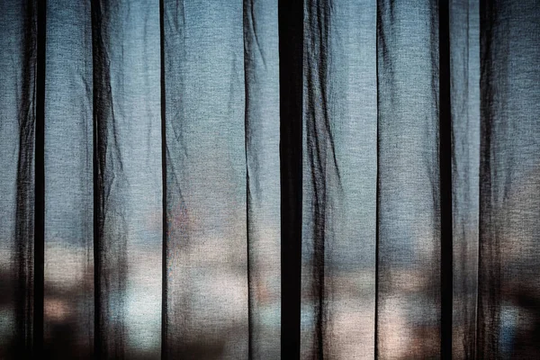 Some Curtains Were Hung Windows — Stockfoto