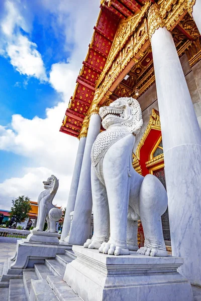 Templo Mármore Wat Benchamabophit Bangkok Tailândia — Fotografia de Stock