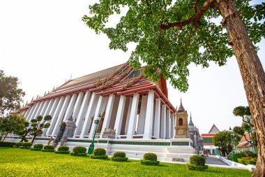 Bangkok, Tayland Wat Pho genel tapınağında Tay mimari.