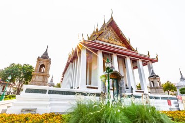 Bangkok, Tayland Wat Pho genel tapınağında Tay mimari.