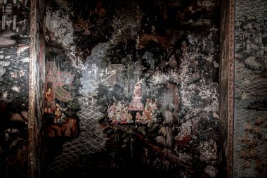 Bangkok, Tayland Wat Pho genel tapınağında Tay mimari.