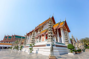 Bangkok, Tayland Wat Pho genel tapınağında Tay mimari.