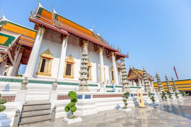 Bangkok, Tayland Wat Pho genel tapınağında Tay mimari.