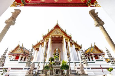 Bangkok, Tayland Wat Pho genel tapınağında Tay mimari.