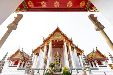 Bangkok, Tayland Wat Pho genel tapınağında Tay mimari.