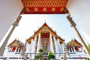 Bangkok, Tayland Wat Pho genel tapınağında Tay mimari.