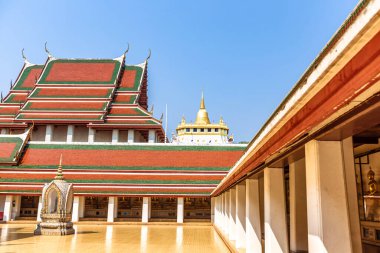 Wat Saket, Altın Dağ Tapınağı, Bangkok, Tayland.