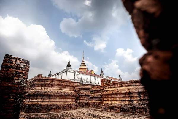 Wat Nakhon Luang Tample Prasat Nakhon Luang Ayutthaya Thailand — Stock fotografie