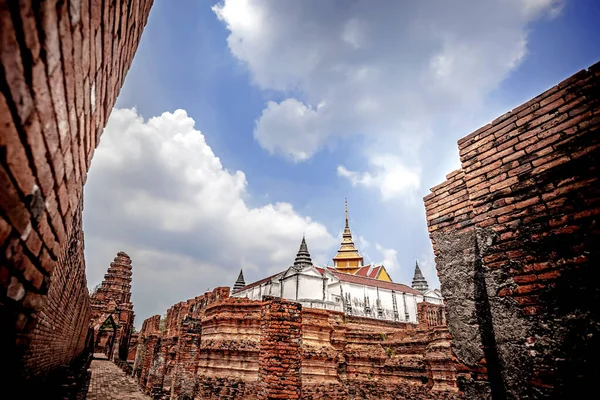 Wat Nakhon Luang Tample Prasat Nakhon Luang Ayutthaya Thailand — Stock fotografie