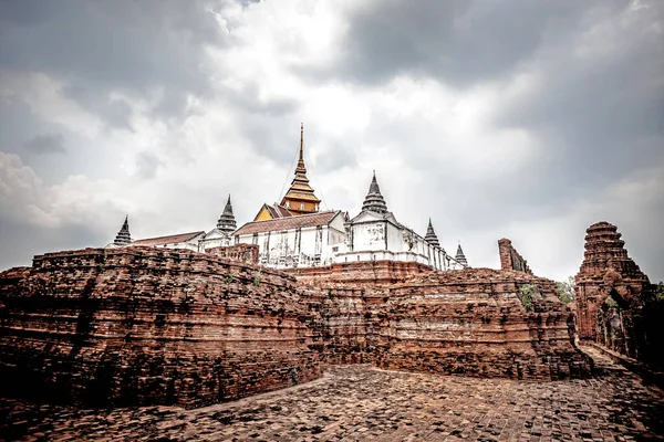 Wat Nakhon Luang Tample Prasat Nakhon Luang Ayutthaya Thailand — Stock fotografie