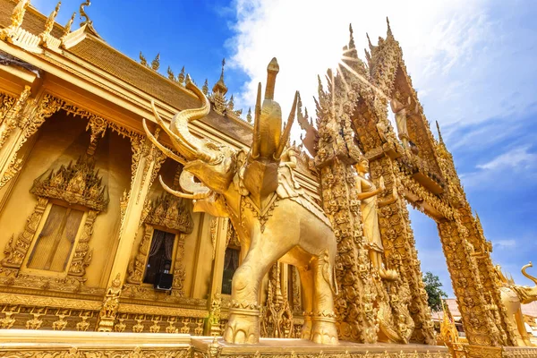 Igreja Cor Ouro Wat Pak Nam Jolo Bang Khla Chachoengsao — Fotografia de Stock