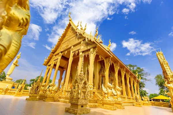 Igreja Cor Ouro Wat Pak Nam Jolo Bang Khla Chachoengsao — Fotografia de Stock