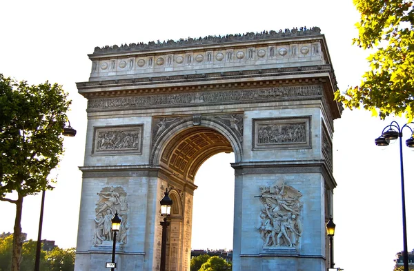 Триумфальная арка, Наполеон Бонапарт в Париже, Франция — стоковое фото