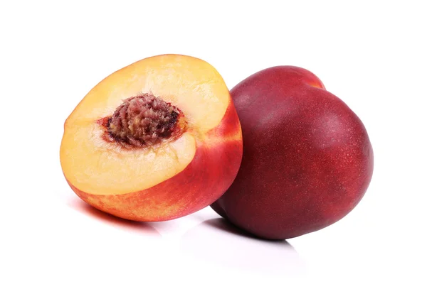 Nectarines isolated on white background — Stock Photo, Image