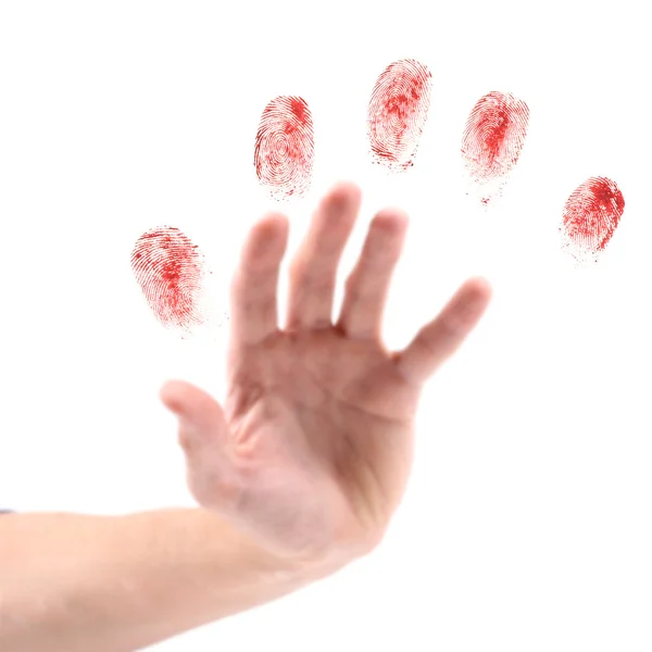 Hand och fingeravtryck — Stockfoto