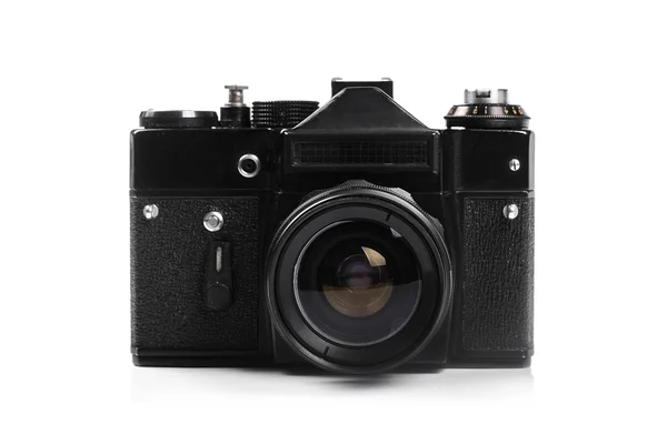 Old retro photo camera isolated on white — Stock Photo, Image