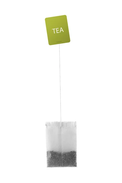 Elszigetelt fehér tea bag — Stock Fotó