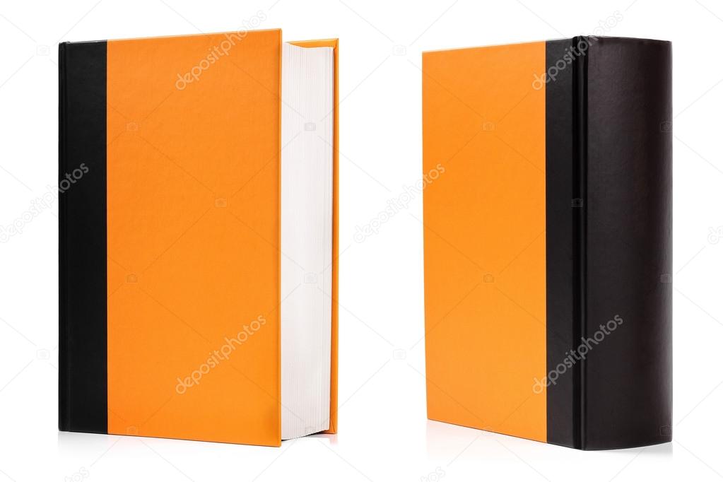 Blank hardcover book isolated on white