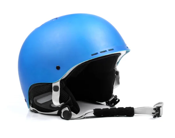 Casque bleu isolé sur blanc — Photo