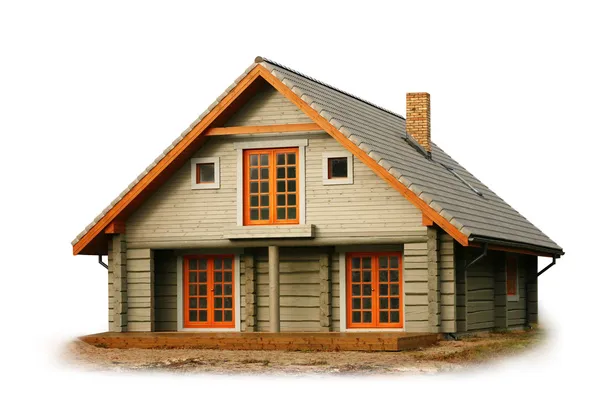 Beyaz tenli ahşap ev