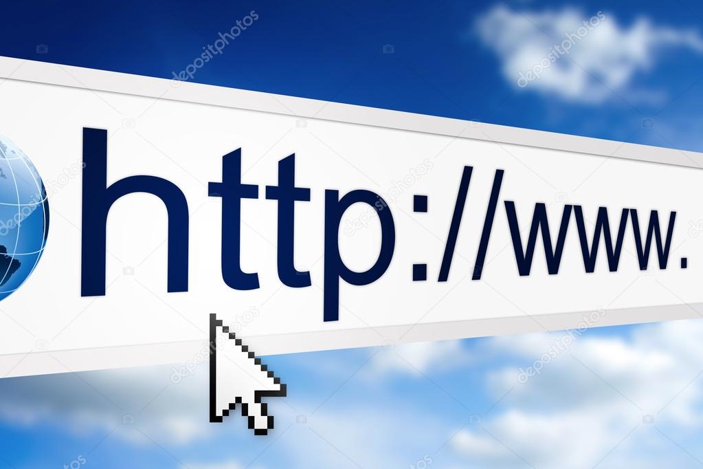 closeup of internet address in web browser