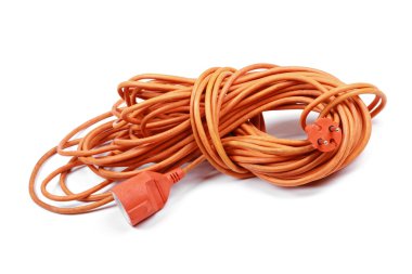 electric extension cord isolated on white background clipart
