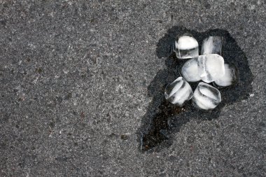 eriyen buz gri beton