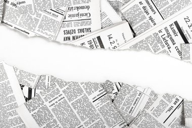 old ripped newspapers clipart