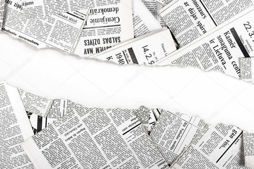 old ripped newspapers